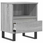 Comodini 2pz Grigio Sonoma 40x35x50 cm in Legno Multistrato