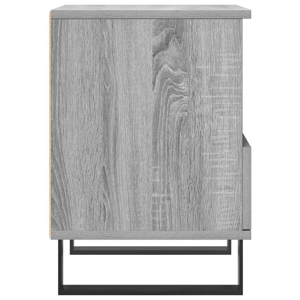 Comodini 2pz Grigio Sonoma 40x35x50 cm in Legno Multistrato