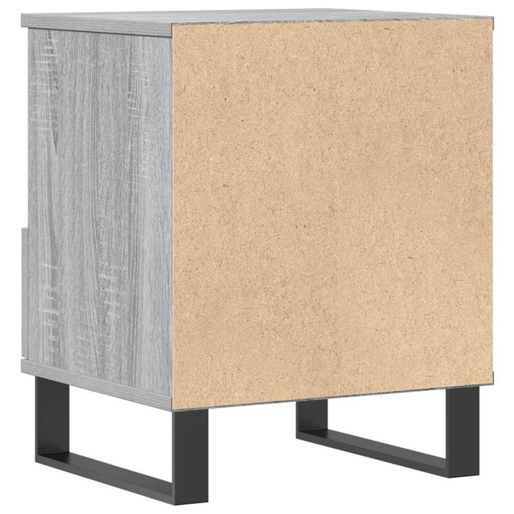 Comodini 2pz Grigio Sonoma 40x35x50 cm in Legno Multistrato