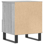 Comodini 2pz Grigio Sonoma 40x35x50 cm in Legno Multistrato