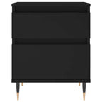 Comodino Nero 40x35x50 cm in Legno Multistrato