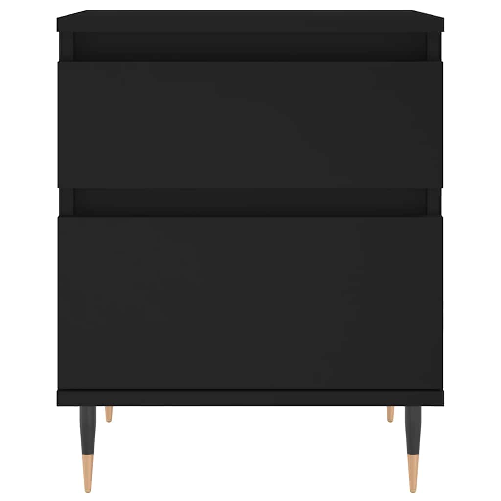 Comodino Nero 40x35x50 cm in Legno Multistrato