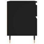 Comodino Nero 40x35x50 cm in Legno Multistrato