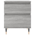 Comodino Grigio Sonoma 40x35x50 cm in Legno Multistrato