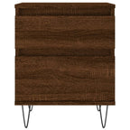 Comodini 2pz Rovere Marrone 40x35x50 cm in Legno Multistrato