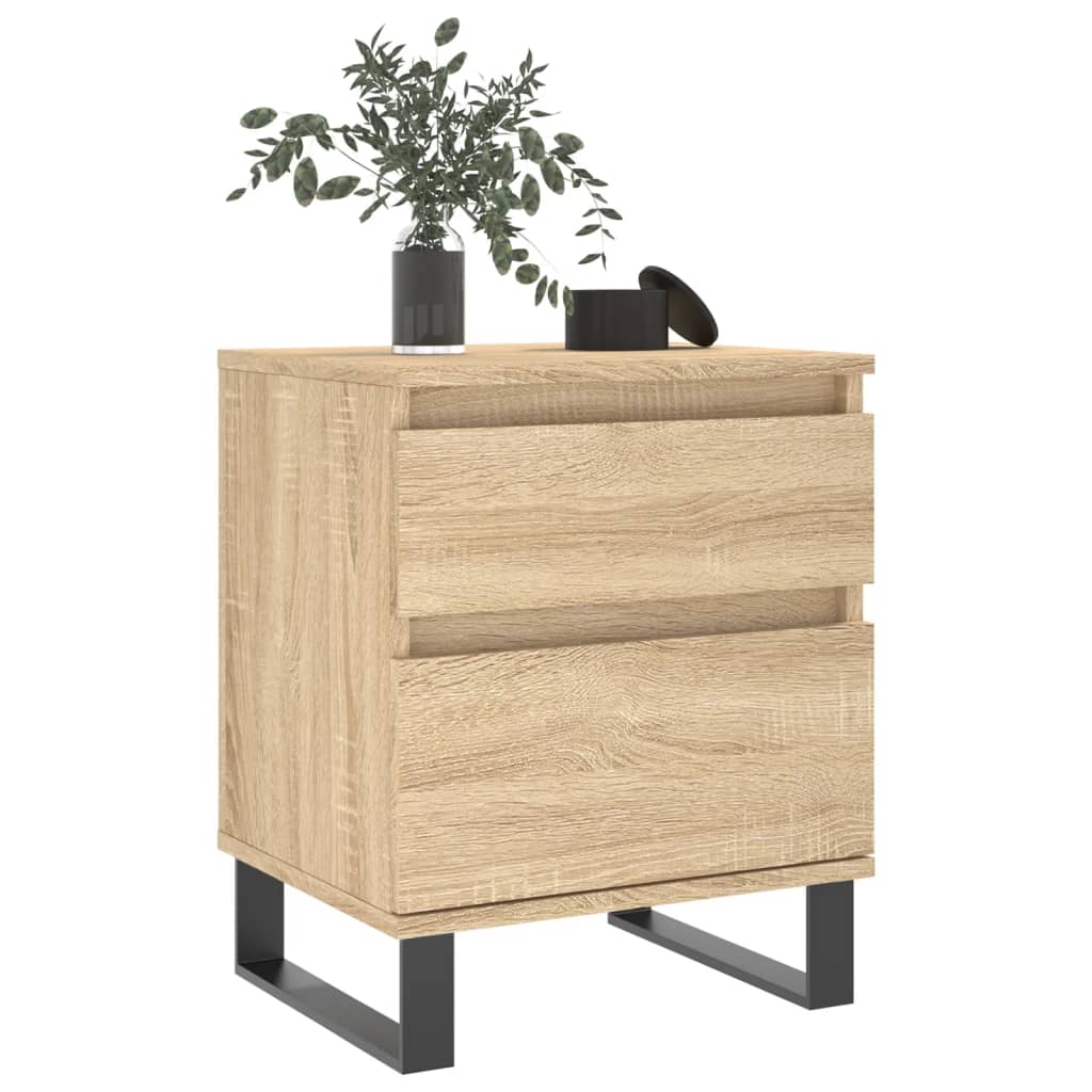 Comodino Rovere Sonoma 40x35x50 cm in Legno Multistrato