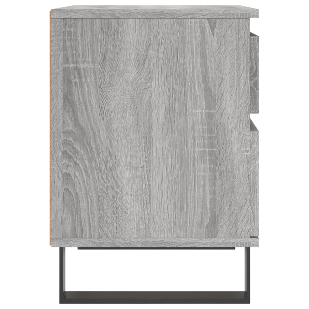 Comodini 2pz Grigio Sonoma 40x35x50 cm in Legno Multistrato