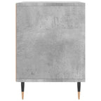 Comodino Grigio Cemento 40x35x50 cm in Legno Multistrato