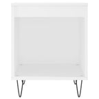 Comodini 2pz Bianchi 40x35x50 cm in Legno Multistrato