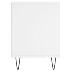 Comodini 2pz Bianchi 40x35x50 cm in Legno Multistrato