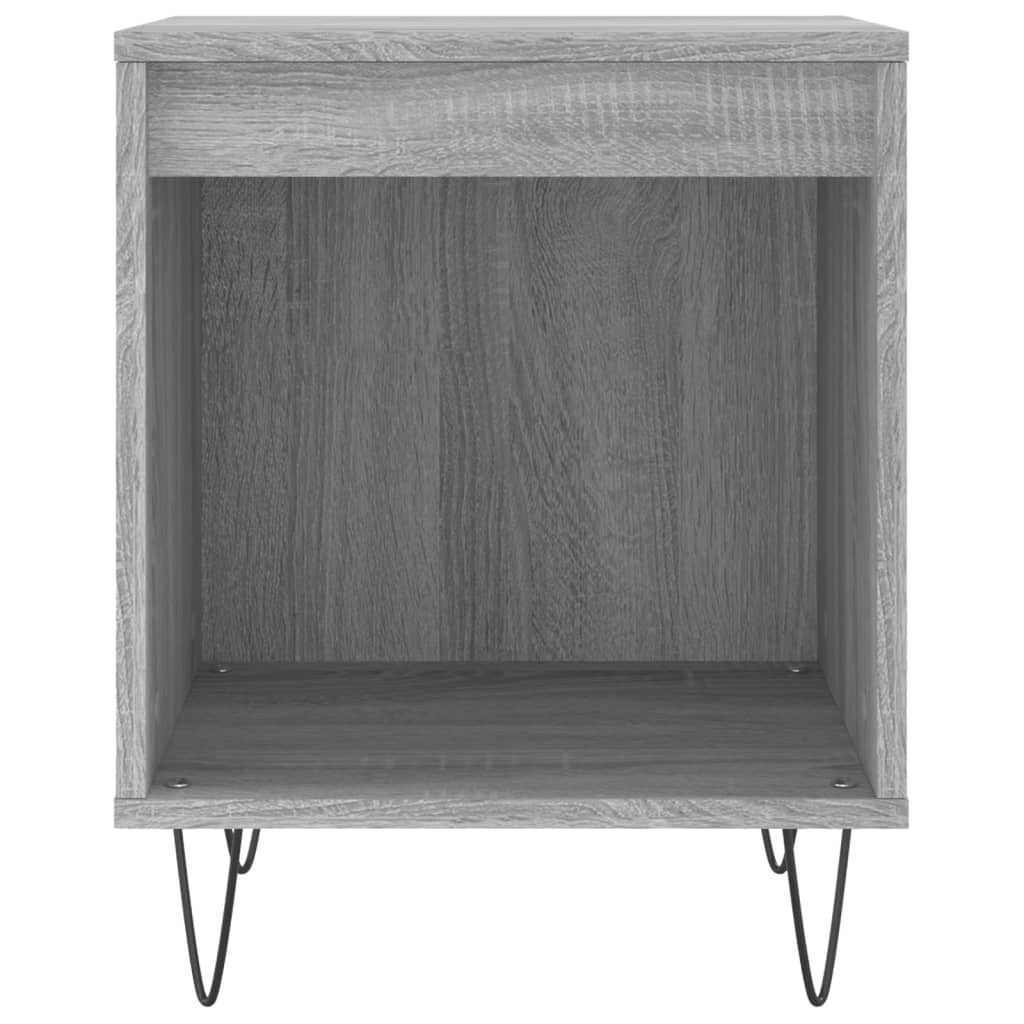 Comodini 2pz Grigio Sonoma 40x35x50 cm in Legno Multistrato