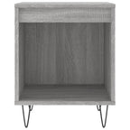 Comodini 2pz Grigio Sonoma 40x35x50 cm in Legno Multistrato