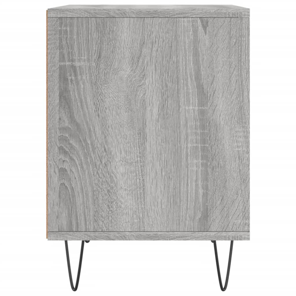 Comodini 2pz Grigio Sonoma 40x35x50 cm in Legno Multistrato