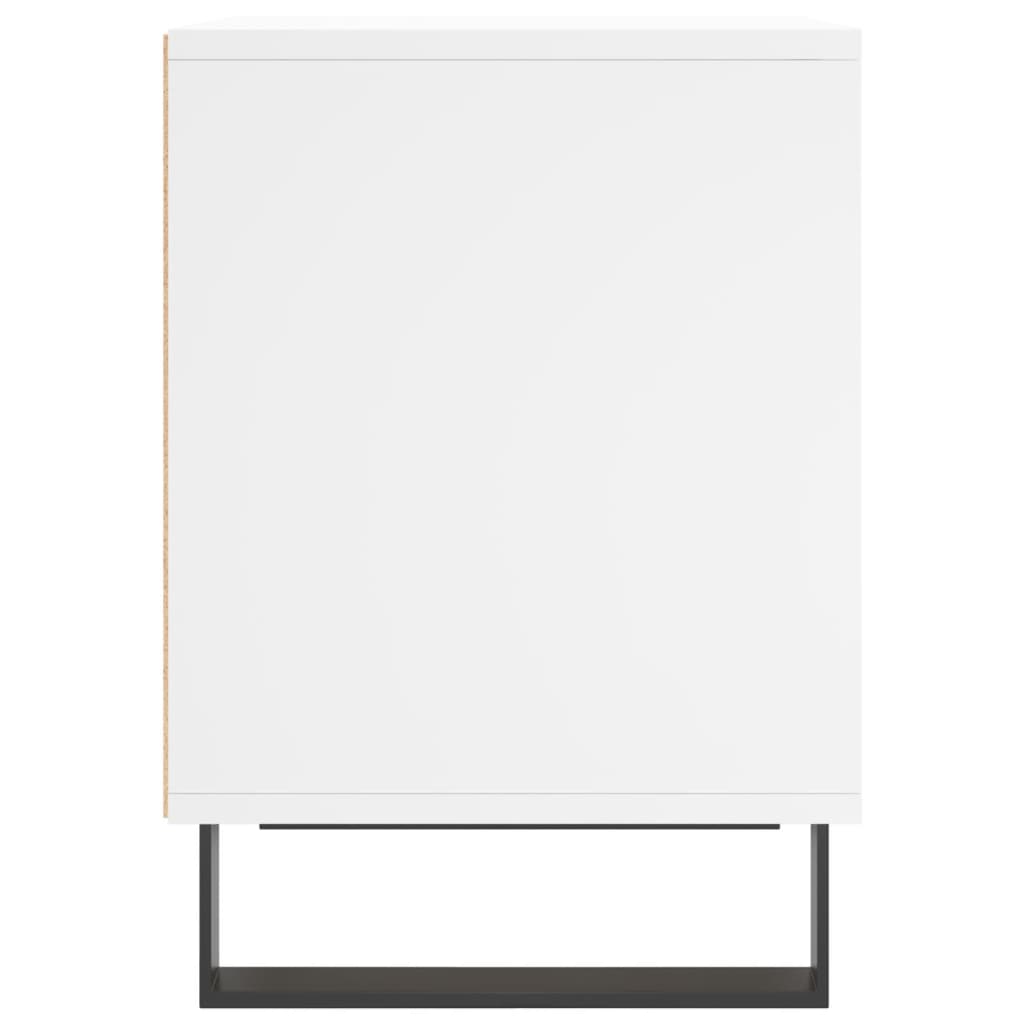 Comodini 2pz Bianchi 40x35x50 cm in Legno Multistrato