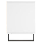 Comodini 2pz Bianchi 40x35x50 cm in Legno Multistrato