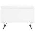 Tavolini da Salotto 2pz Bianchi 50x46x35cm in Legno Multistrato