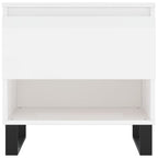 Tavolini Salotto 2pz Bianco Lucido 50x46x50cm Legno Multistrato