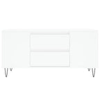 Tavolino da Salotto Bianco 102x44,5x50 cm in Legno Multistrato