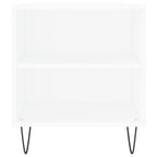 Tavolino da Salotto Bianco 102x44,5x50 cm in Legno Multistrato
