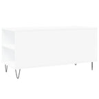 Tavolino da Salotto Bianco 102x44,5x50 cm in Legno Multistrato