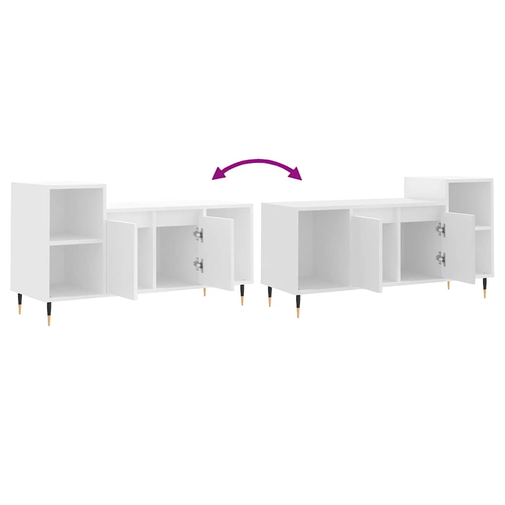 Mobile Porta TV Bianco 100x35x55 cm in Legno Multistrato