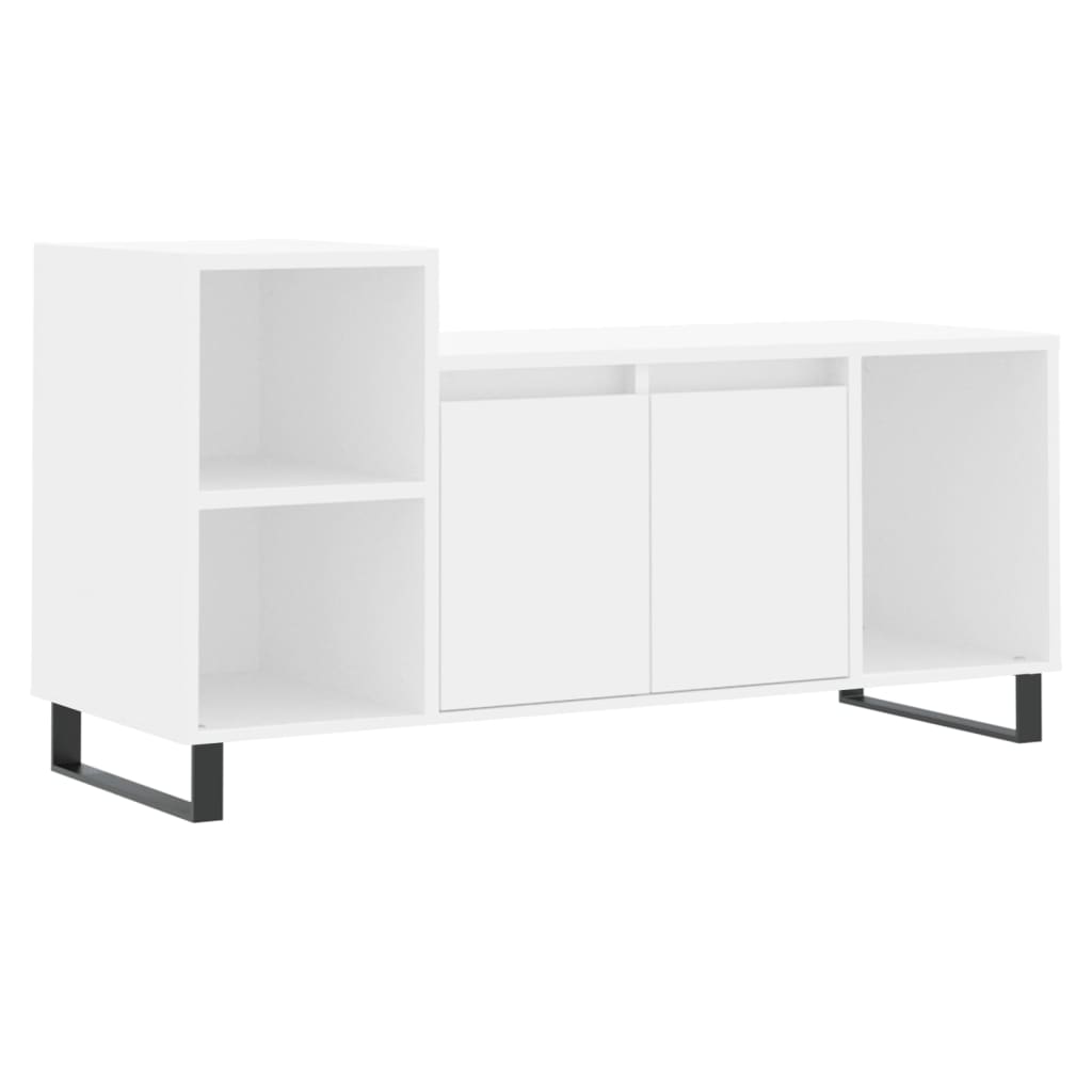 Mobile Porta TV Bianco 100x35x55 cm in Legno Multistrato