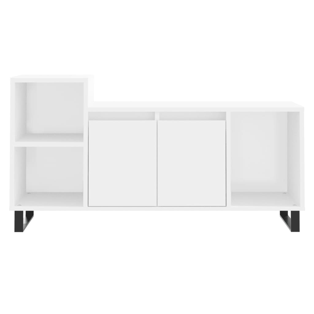 Mobile Porta TV Bianco 100x35x55 cm in Legno Multistrato