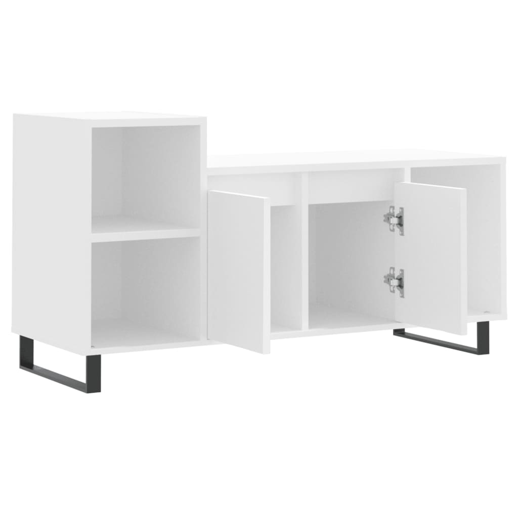 Mobile Porta TV Bianco 100x35x55 cm in Legno Multistrato