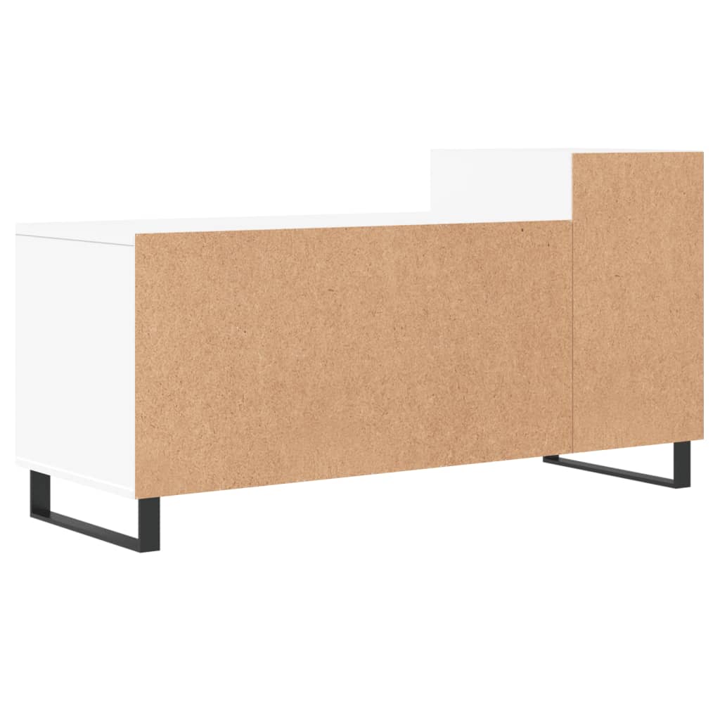 Mobile Porta TV Bianco 100x35x55 cm in Legno Multistrato