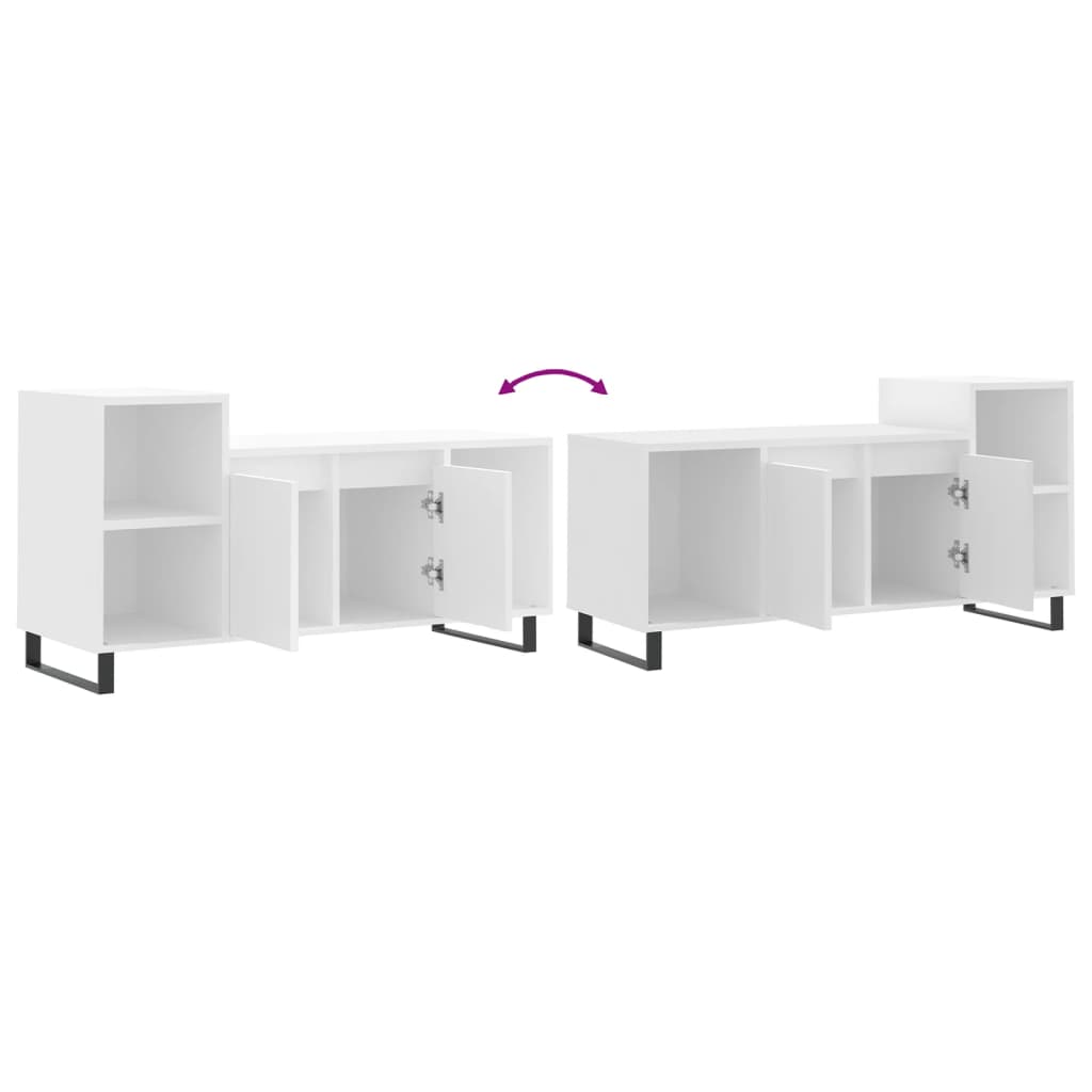 Mobile Porta TV Bianco 100x35x55 cm in Legno Multistrato