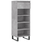 Scarpiera Grigio Cemento 40x36x105 cm in Legno Multistrato