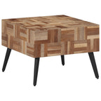 Tavolino da Salotto Grigio 55x55x40cm Massello Teak di Recupero