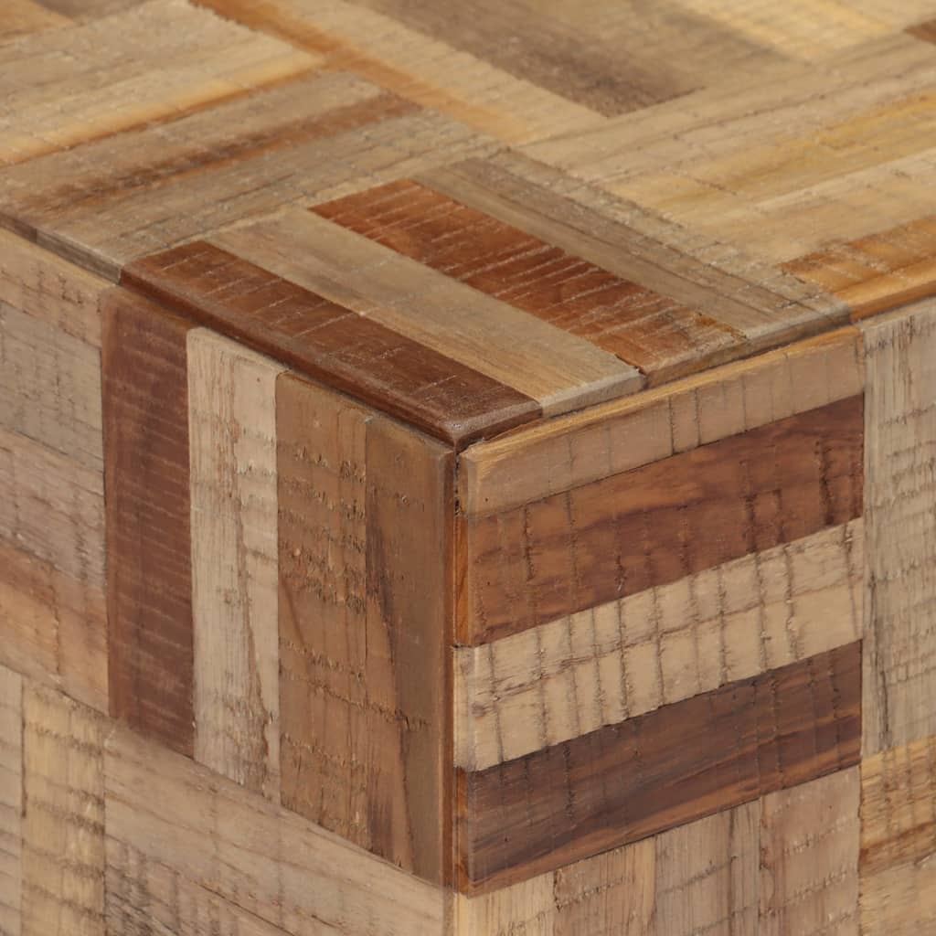 Tavolino da Salotto Grigio 55x55x40cm Massello Teak di Recupero