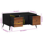 Tavolino da Salotto 90x50x41cm Massello Teak di Recupero