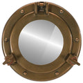 Specchio da Parete Design Oblò Ø23 cm in Alluminio e Vetro