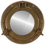 Specchio da Parete Design Oblò Ø23 cm in Alluminio e Vetro