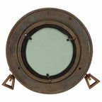 Specchio da Parete Design Oblò Ø23 cm in Alluminio e Vetro
