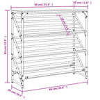 Scarpiera Nera 90x30x85 cm in Legno Multistrato