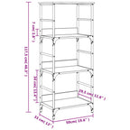 Libreria Grigio Sonoma 50x33x117,5 cm in Legno Multistrato