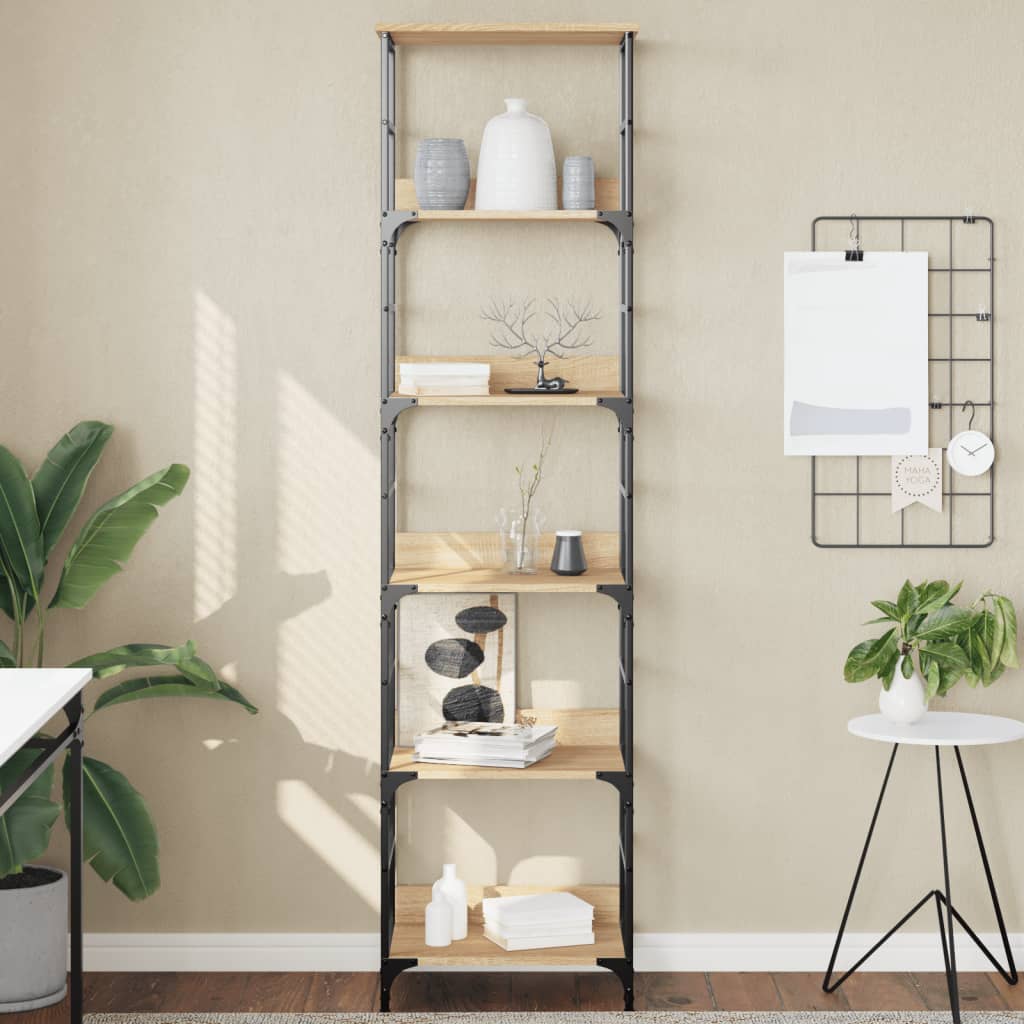 Libreria Rovere Sonoma 50x33x188,5 cm Legno ingegnerizzato