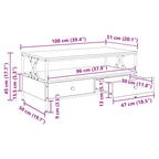Tavolino da Salotto Rovere Sonoma 100x51x45cm Legno Multistrato