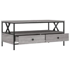 Tavolino da Salotto Grigio Sonoma 100x51x45cm Legno Multistrato