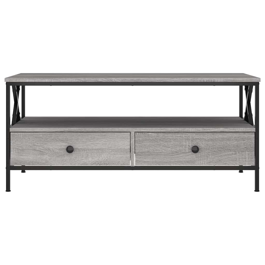 Tavolino da Salotto Grigio Sonoma 100x51x45cm Legno Multistrato