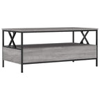 Tavolino da Salotto Grigio Sonoma 100x51x45cm Legno Multistrato