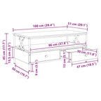 Tavolino da Salotto Grigio Sonoma 100x51x45cm Legno Multistrato
