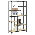 Libreria Rovere Sonoma 99x35,5x176 cm Legno Multistrato Acciaio