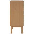 Comodino OLDEN Marrone in Legno Massello di Pino