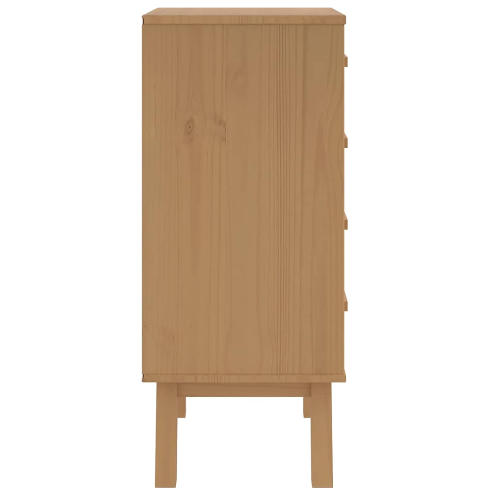 Comodino OLDEN Marrone in Legno Massello di Pino