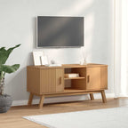 Mobile TV OLDEN Marrone 114x43x57 cm in Legno Massello di Pino