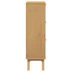 Scarpiera OLDEN Marrone 55x35x120 cm in Legno Massello di Pino